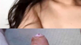 Shy Asian teen teasing for cum on chat