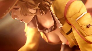 3d animated, hentai, anal creampie