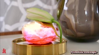 Step siblings screw blond in trio