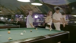 A Cock in the Ass and One in the Mouth in the Pool Hall