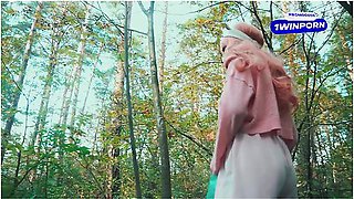 Melissa Grand - Cute Lesbian Got Lost In The Forest And Ran Into A Foresters Dick