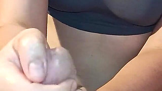 Blowjob From a Korean Housewife Close-up, Cum in Mouth