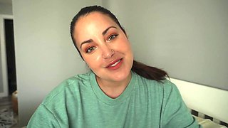 Busty brunette horny video