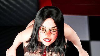 YOUNG 3D HENTAI WHORE ENJOYS HER NEW DILDO