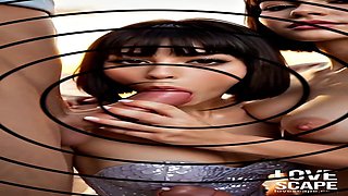 Abbies Big-Tits Pounding of Stepson in Lesbian Creampie