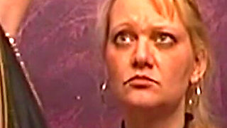 Tattooed Blonde MILF Endures Dungeon Spanking Session