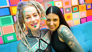 Goth and Hippie Chick Love Gettiing Anal Fuck and Facial Cumshots