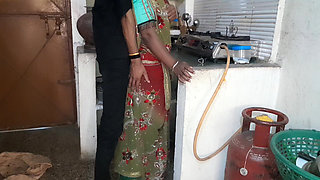 Housewife Cleaning in the Kitchen Misses the Cock and Takes the Neighbor's Cock and Gets Fucked