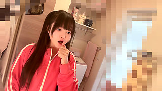KAWAII Japanese Step Sister's Morning Toilet Blowjob Sex Session