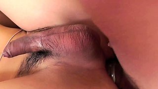 Thin asian ladyboy with high heels ass fucked till cumshot