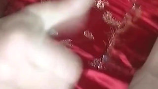Lars Damberger Masturbating in a Red Asia Satin Cheongsam