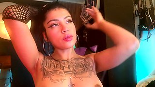 Blonde tight pussy babe solo toy fun in glamour masturbation