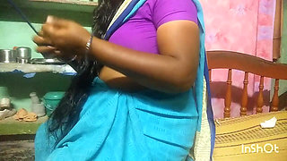 Indian housewife aunty handjop