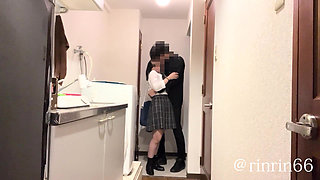 18yo jap girl. After buying snacks at the convenience store , she gets SEX right at the entrance.