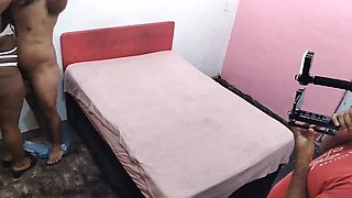 Big Booty Ebony Latina Preta RJ Fucks Two Hard Cocks - Blowjob and Ass Eating Threesome