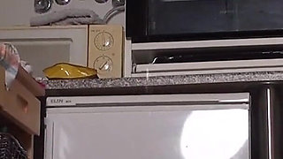 Pissing on her slave before doing laundry