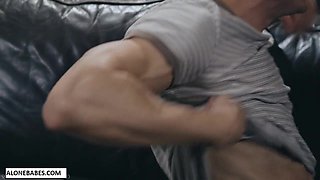 Elizabeth Skylar Deep Passion And Naughty Play With Stepmom - Big ass brunette MILF gets cum on belly