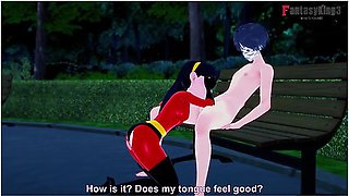 Car Toon In Violet Parr Super Hero Costume The Incredibles Sex On The Park