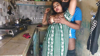 Desi Bhabhi Big Boobs Cleavage Tease in Kitchen Hot Indian Village Girls Exposed