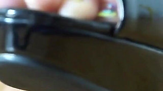 Thrilled by Black Heels- Goddess Rosie Reed Wears Shiny Black High Heels to Step on Your Slave Cock and Balls- Ebony Femdom CBT-