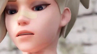 Mercy Love BBC Anal Fuck 3D Animation - Hard Interracial Ass Pounding