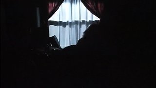 Sexy babe in vintage dress cleans cock off