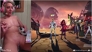 Playing Marvel Rivals With My Friends While I Secretly Masturbate (creampie + Dildo Ride + Spanking)