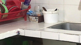 Sex with My Best Friend's Stepmother in the Kitchen