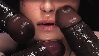 Slutty Big Ass Latina Destroyed in Wild BBC Orgy Nonstop Hardcore Rough Fucking