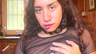 Dominant latina in see through top - rough self spanking traste - Souphicherry