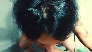 Squirting Wyld Yasmin Masturbates and Squirts on the Shower Flow Before Getting Fucked