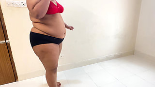 Hot Girl Wearing Bra & Pantty Talk on Phone with BF in Room When 19yo Stepbro Came & Rough Fucks Her