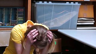 Submissive teen 18 gets caught stealing and is punished in