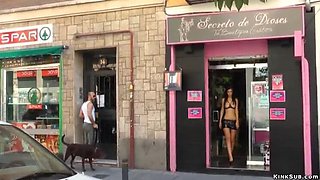 Public BDSM Fuck - Carol Vega Dominated & Punished by Omar Galanti