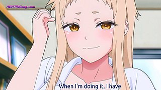 Shy couple fears being caught as he goes all in - HENTAI ENG