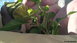 Stepmom Records Video For Stepson's Friend Teaching Gardening - Part 02
