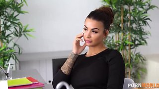 Spanish Secretary Susy Gala Has Hardcore Fun with Her Boss using Her Smooth Pussy
