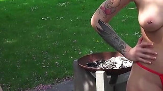 Christie Star & Uli, hot sex with my stepdaddy after hard work in the garden