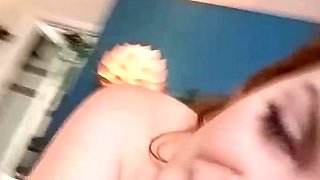 Big boobs milf masturbates with her dildo