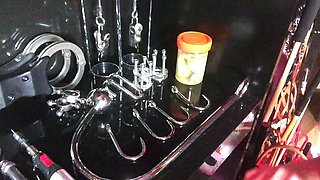 Busty blonde solo pussy toying