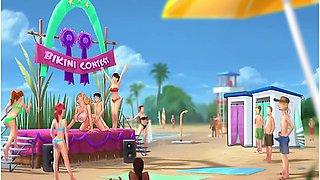 Fuck My Collage Friend In Front Of Everyone In The Beach - Summertime Saga Game Play With Car Toon