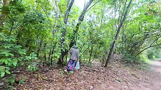 Thai Teen Girls 4K: Amateur Asian Babes Walking in Forest Pick Mushrooms Together