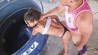 Picking up My Stepsister 100 Anal on the Terrace