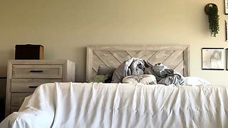 Cute blonde with big boobs solo