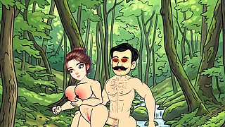 Big Boobs and Big Dick Funking Cartoon Video in Jungle Sex