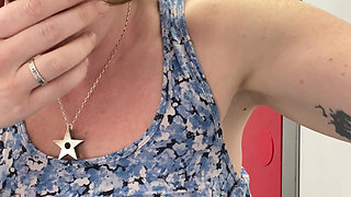 De-robing to try on new clothes whilst birthday shopping - filming fail!