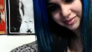 Glamour babe with big boobs masturbates in lingerie