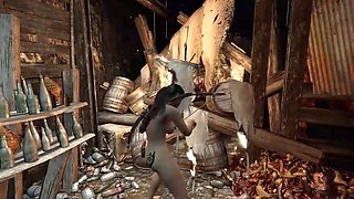Tomb Raider nude mod fun in this adult gameplay session