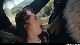 Maddie Wren Monster Fucked -  Real Life Hentai Threesome