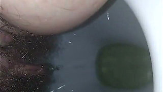 Pissing From a Bushy Bush Golden Rain Close up - Ginnagg